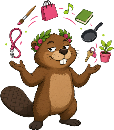 César le castor, la mascotte de Veni Vidi Done